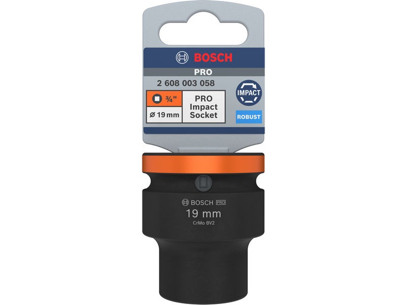 PRO Impact Socket Bosch, 3/4, 19mm, standardni, 2608003058